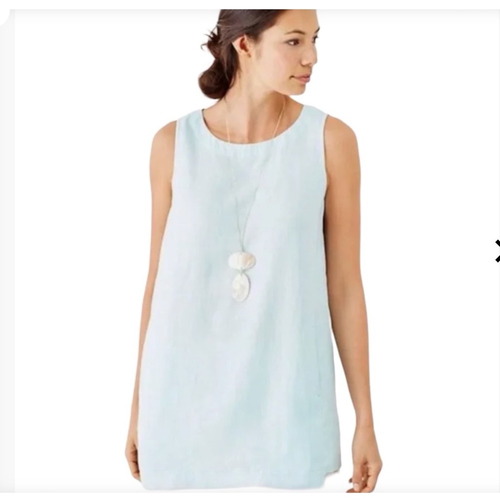 J Jill Sleeveless Linen Tunic Top - Medium